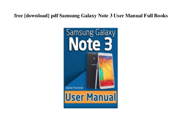 Samsung galaxy note 3 user guide pdf
